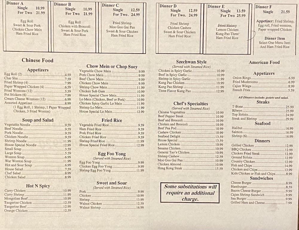 T-Bone Chinese American Restaurant